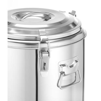Termoska na přepravu potravin, HENDI, Kitchen Line, 23L, Stříbrná, ⌀350x(H)440mm | 710241